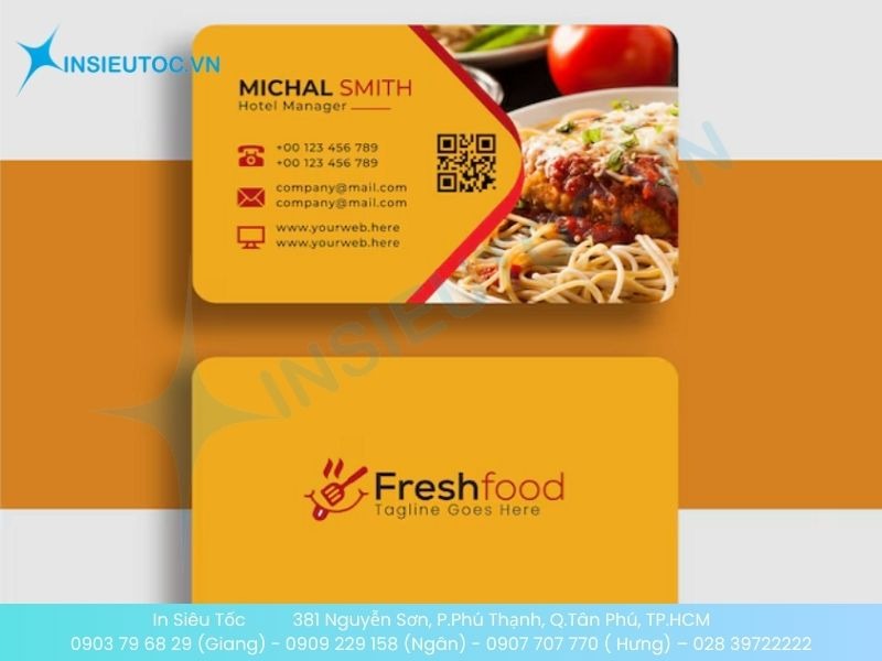 Mẫu card visit nhà hàng đồng quê