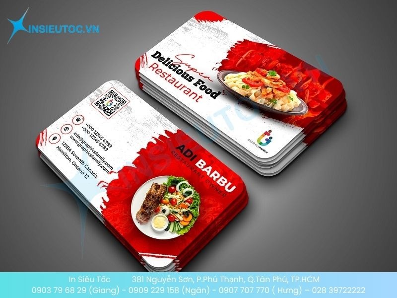 Mẫu card visit nhà hàng độc đáo