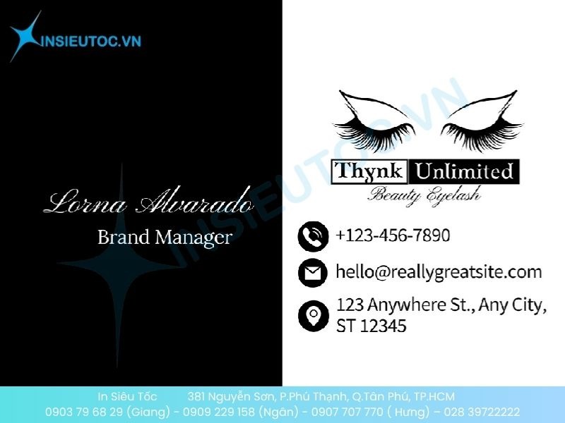 Mẫu card visit phun xăm thẩm mỹ đơn giản, thanh lịch