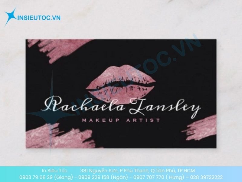 Mẫu card visit phun xăm thẩm tối giản