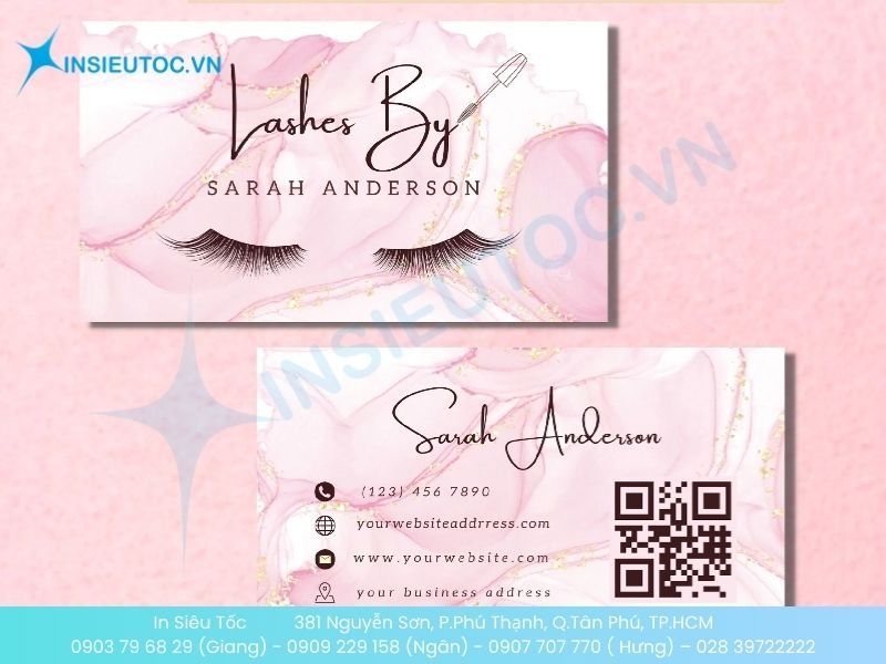 Mẫu card visit phun xăm thẩm mỹ phá cách