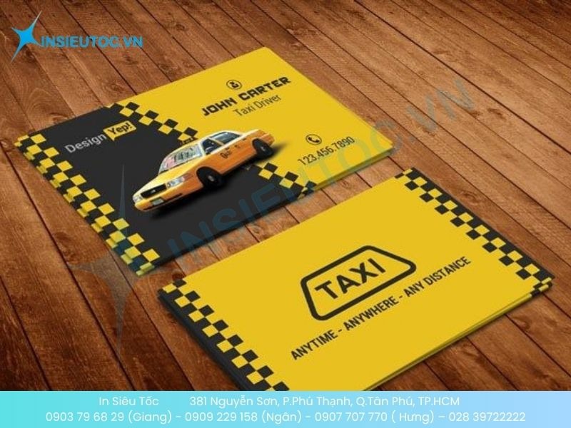 Mẫu Card Taxi đơn giản