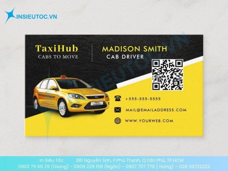 Mẫu Card Visit Taxi thiết kế chuyên nghiệp