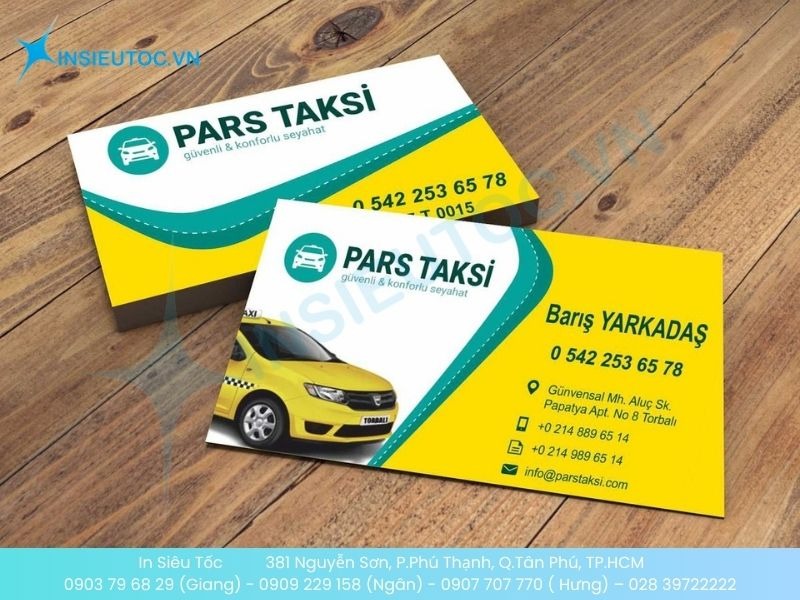 Mẫu Card Visit Taxi khẩn cấp có thiết kế đẹp mắt