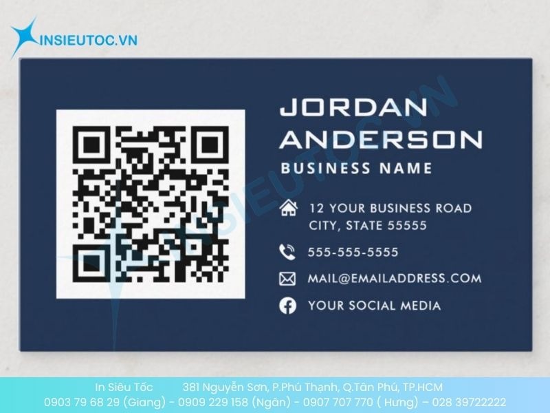 Mẫu Card Visit Taxi thiết kế tối giản, dễ sử dụng