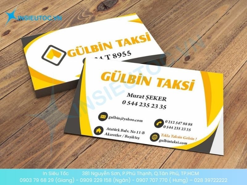 Mẫu Card Visit Taxi khẩn cấp đơn giản nhưng vẫn thu hút