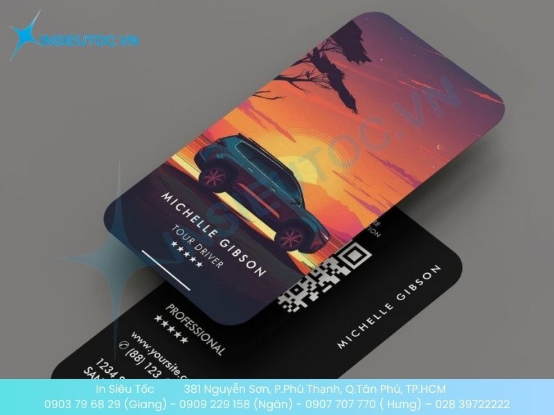 Mẫu Card Taxi cho xe du lịch gia đình