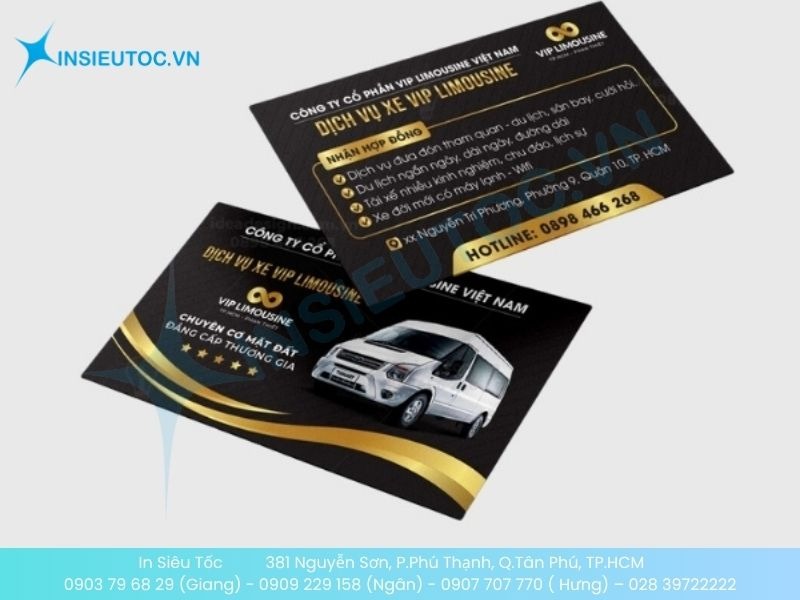 Mẫu Card Taxi cho xe du lịch đoàn nhiều người