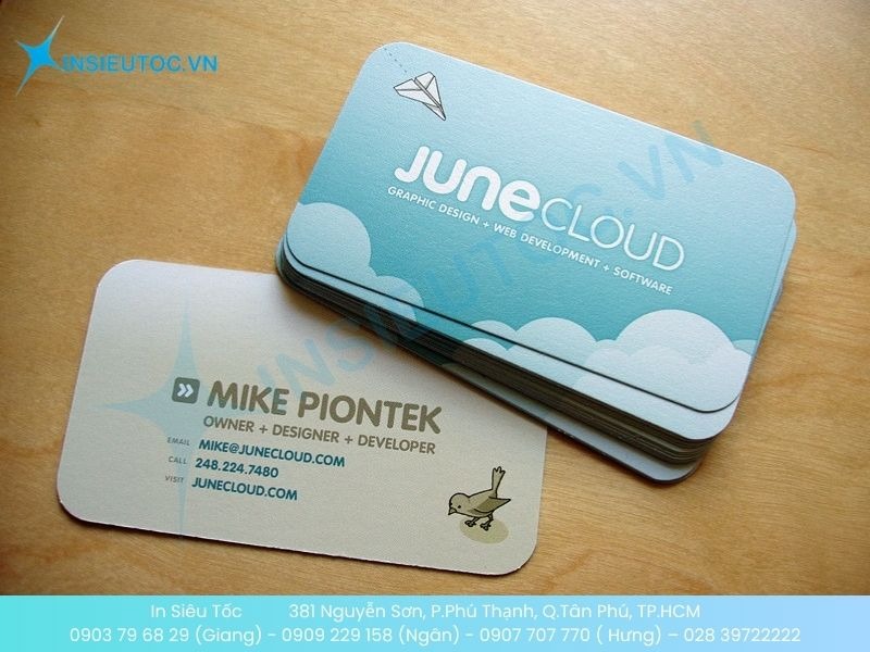 Name Card thiết kế bo góc nhẹ nhàng