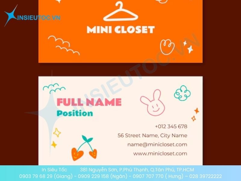 Card visit cho shop quần áo