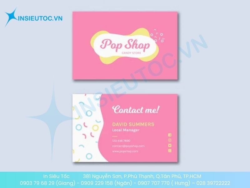 Name Card shop kẹo