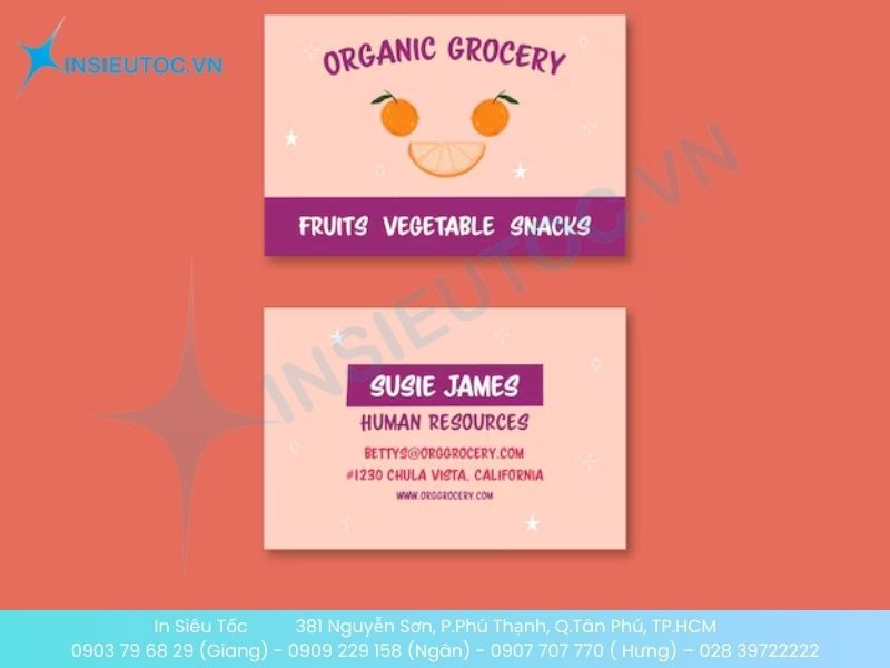 Card Visit kinh doanh đồ ăn