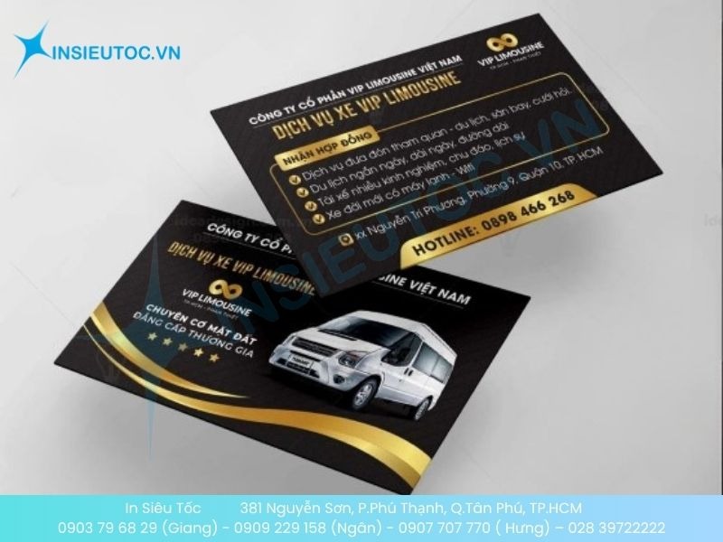 Card visit dịch vụ xe limosin