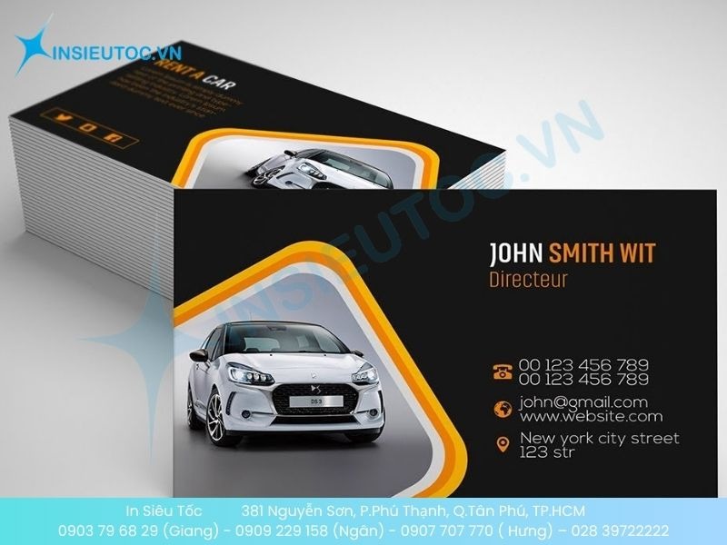 Card visit cho xe limousine