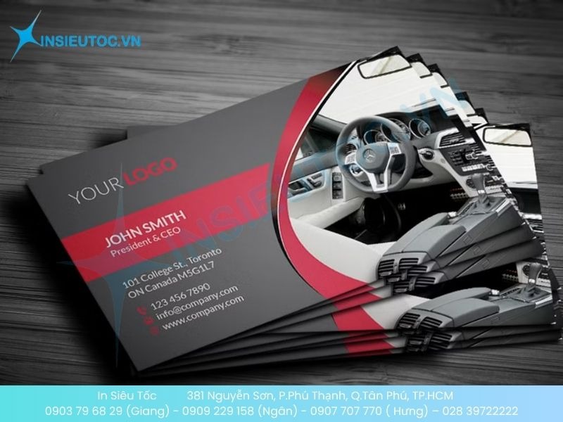 Card visit cho tài xế xe du lịch