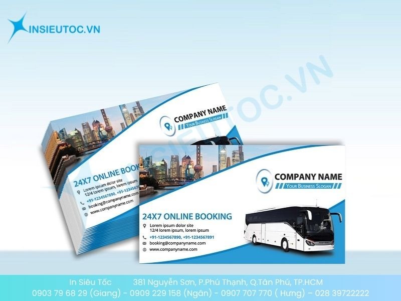 Mẫu card visit xe khách