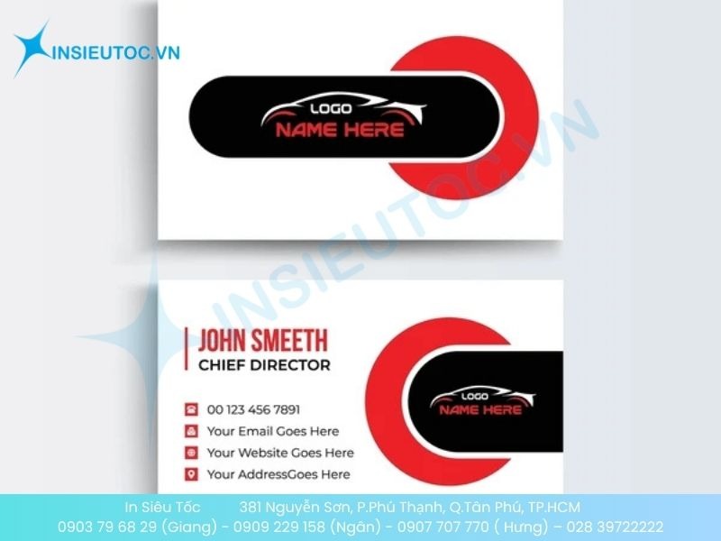 Mẫu card có màu sắc đồng nhất với thương hiệu