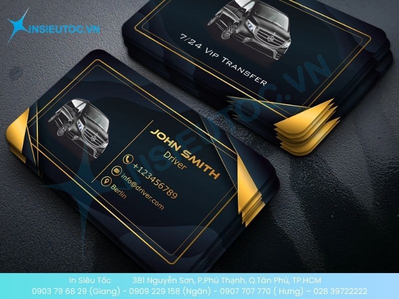 Mẫu card dịch vụ taxi VIP