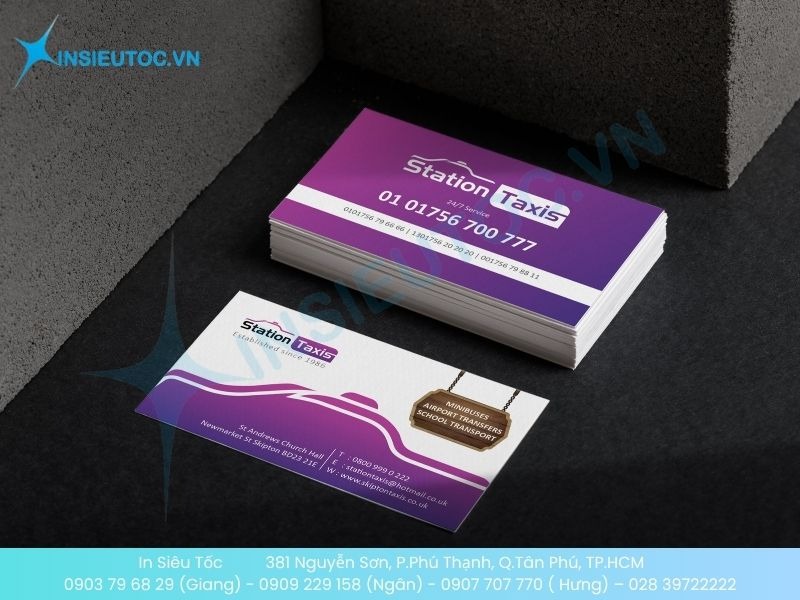 Mẫu card visit dịch vụ xe sân nay