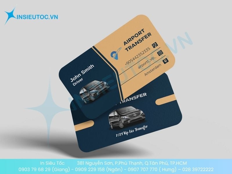 Mẫu card visit cho tài xế tuyến sân bay