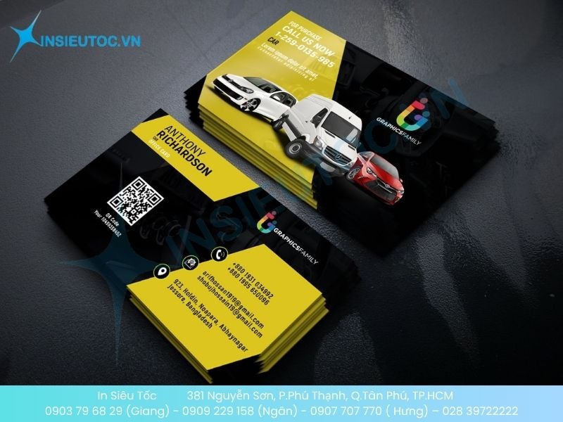 Mẫu card visit dịch vụ thuê xe