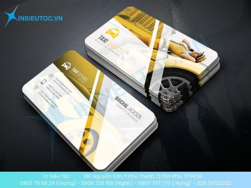 Mẫu card visit bo góc mềm mại