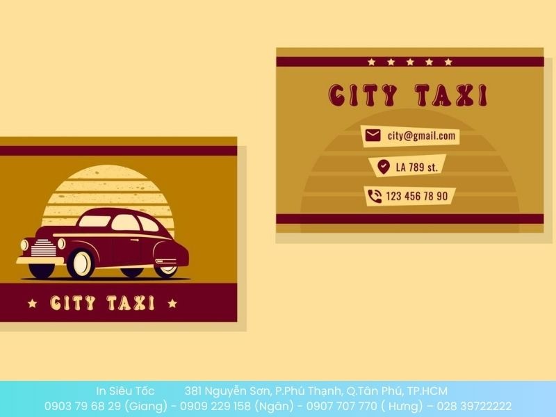 Mẫu card cho tài xế đơn giản