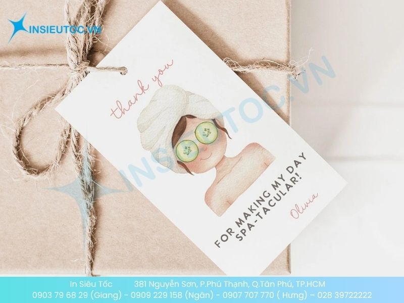 Mẫu name card cảm ơn cho spa