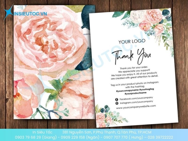 Mẫu name card cảm ơn cho dịch vụ làm đẹp