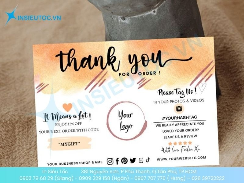 Mẫu name card cảm ơn cho shop quần áo
