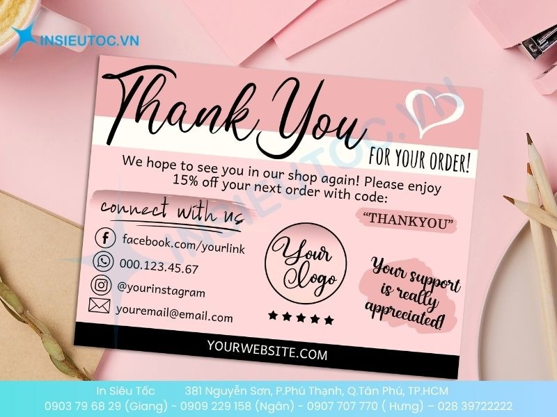 Mẫu name card tri ân khách hàng