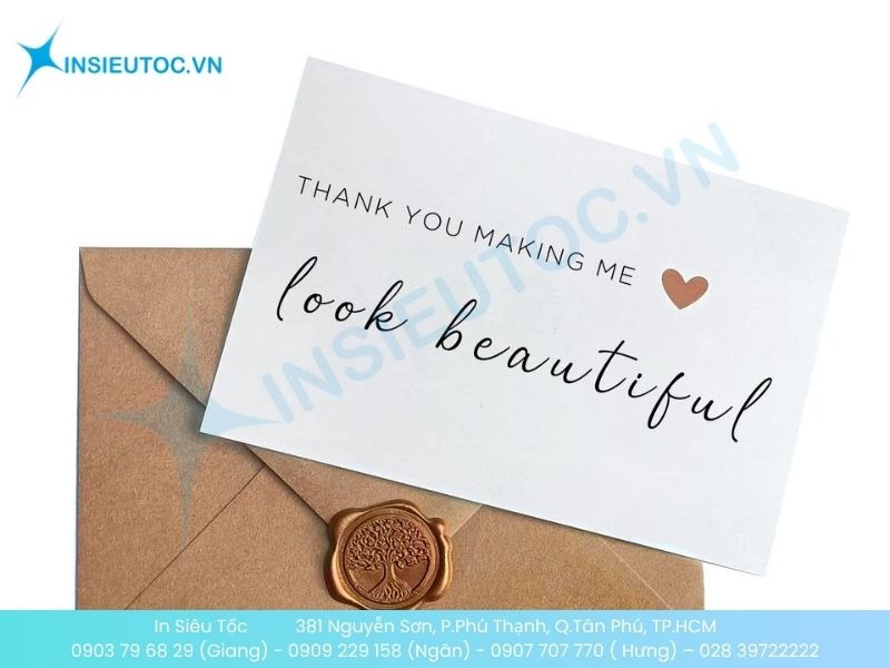 Mẫu name cảm ơn lịch sự gửi kèm sản phẩm