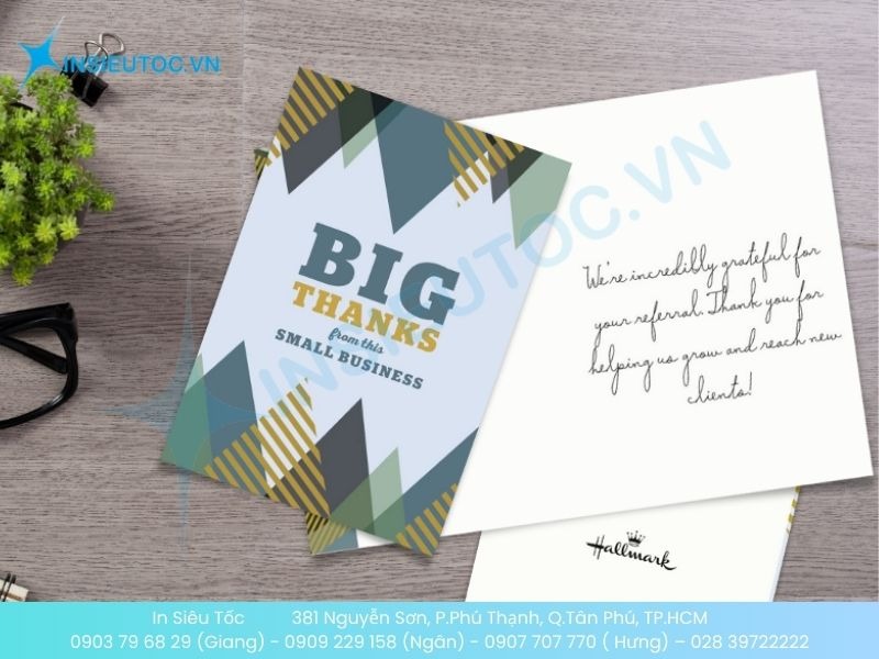 Mẫu name cảm ơn kèm lời tri ân khách hàng