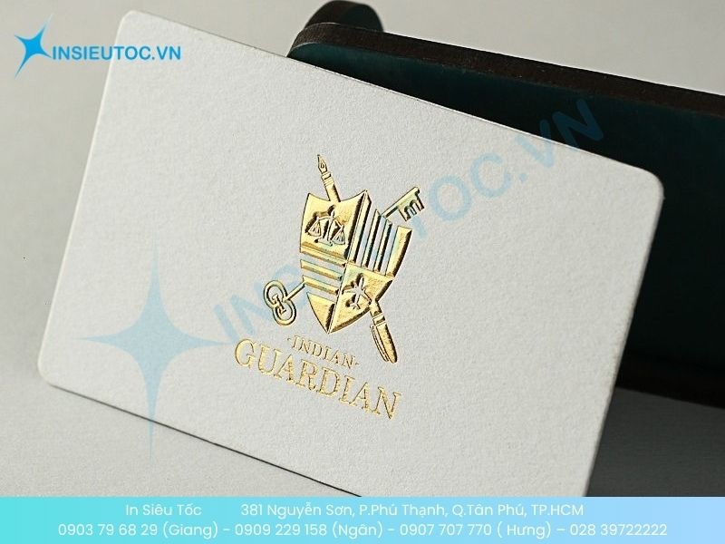 Name Card ép kim , dập nổi 3D cho logo