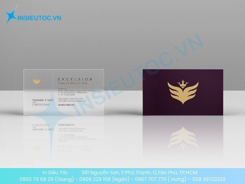 Name Card nhựa mờ