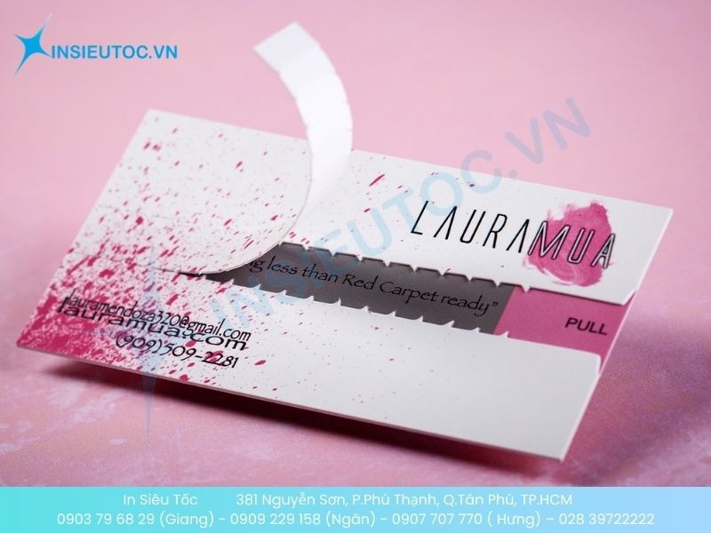 Name Card kết hợp chương trình marketing tặng quà