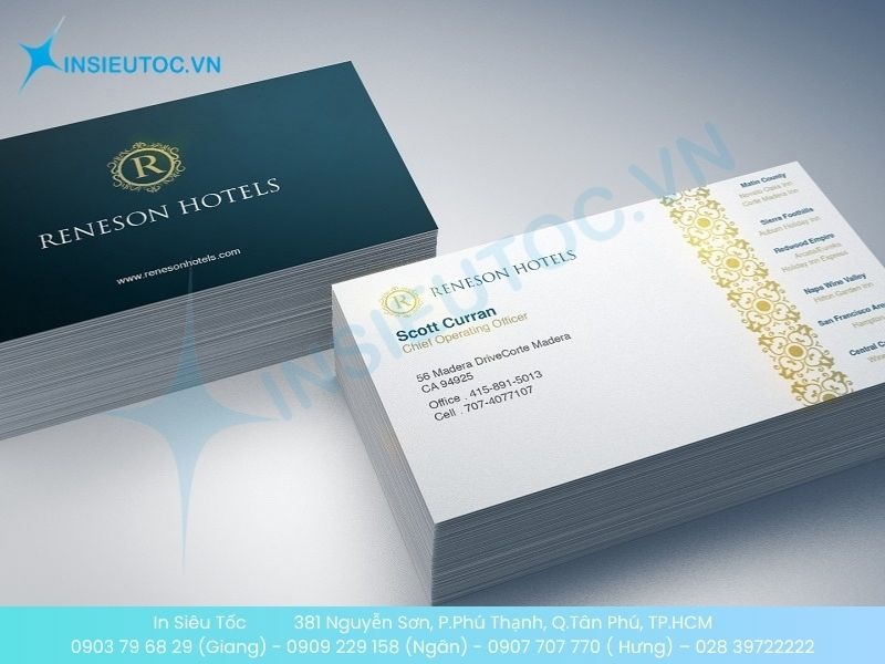 Mẫu card visit khách sạn thanh lịch, đơn giản