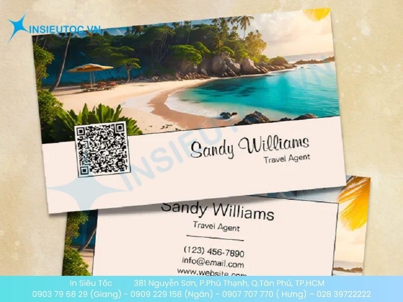 Mẫu card visit khách sạn ven biển độc đáo