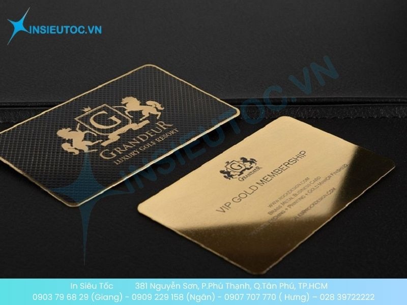 Mẫu card visit khách sạn vàng gold cao cấp