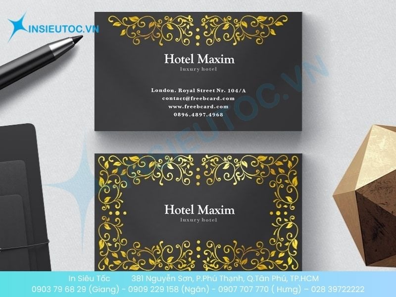 Mẫu card visit khách sạn được thiết kế đẹp mắt và chuyên nghiệp