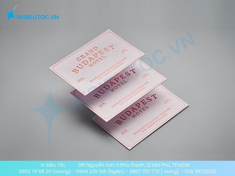 Mẫu card visit khách sạn ép kim sang trọng