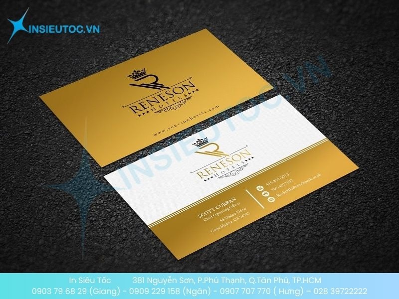 Mẫu card visit khách sạn sang trọng, gần gũi