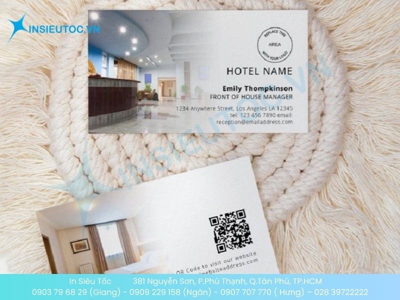 Mẫu card visit khách sạn lớn, chuyên nghiệp