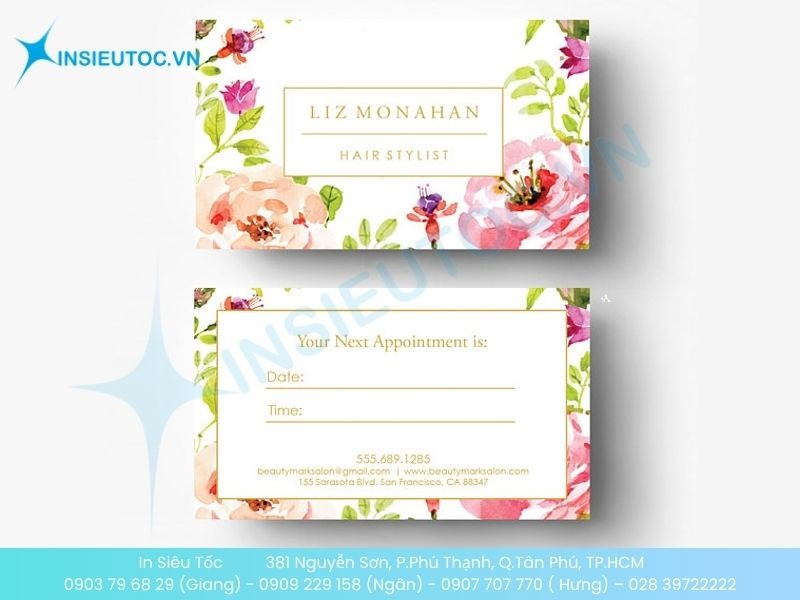 Mẫu thẻ cho tiệm cắt tóc