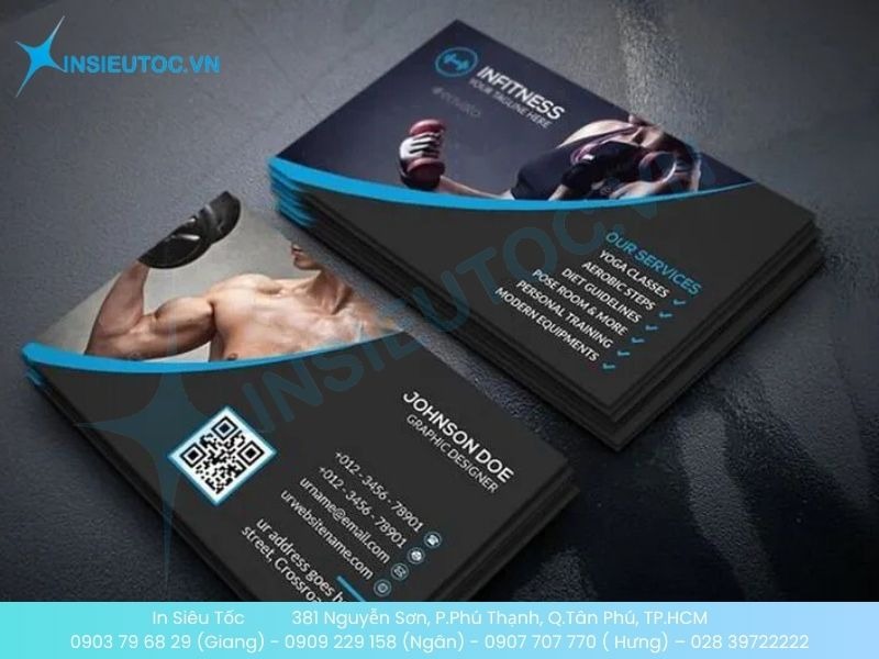 Mẫu card visit phòng gym