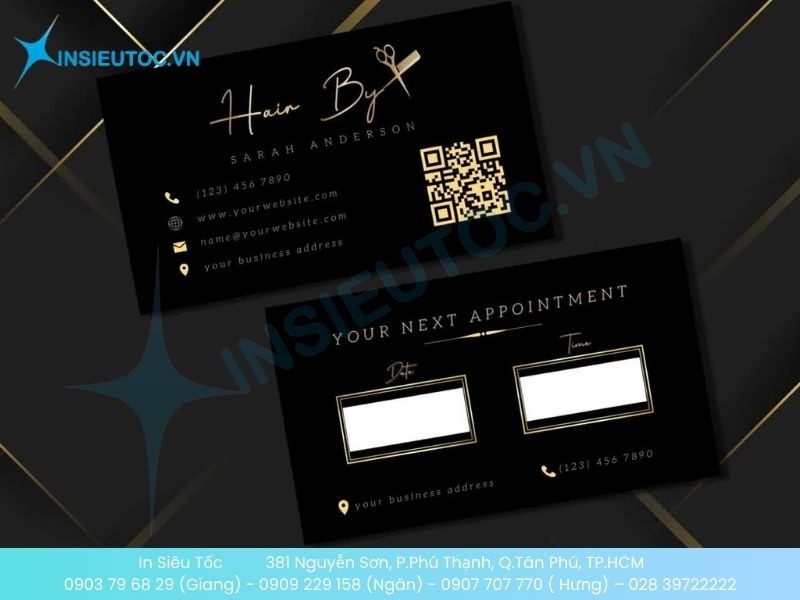 Mẫu thẻ tích điểm salon tóc