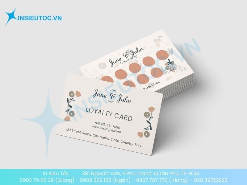 Mẫu thẻ tích điểm tiệm bánh