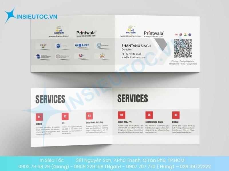 Mẫu thẻ liệu trình spa gấp dọc