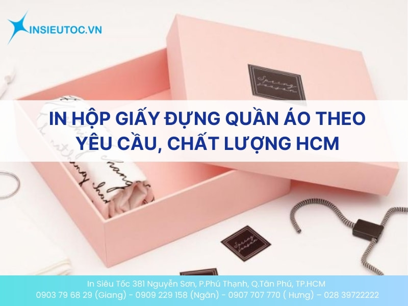 Hộp giấy màu hồng pastel đựng phụ kiện thời trang với nhãn thank you card đen
