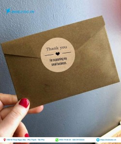 Mẫu decal kraft tròn vintage in tem kraft tròn đẹp